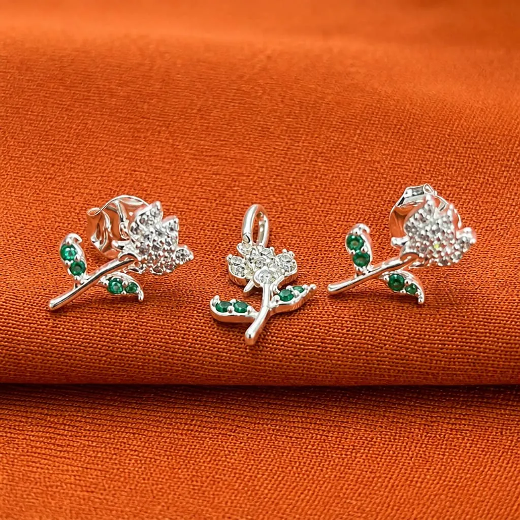 Conjunto Flor Cravejada Delicada — semijoia bruta cravejados da Santana Brutos, atacado para lojistas